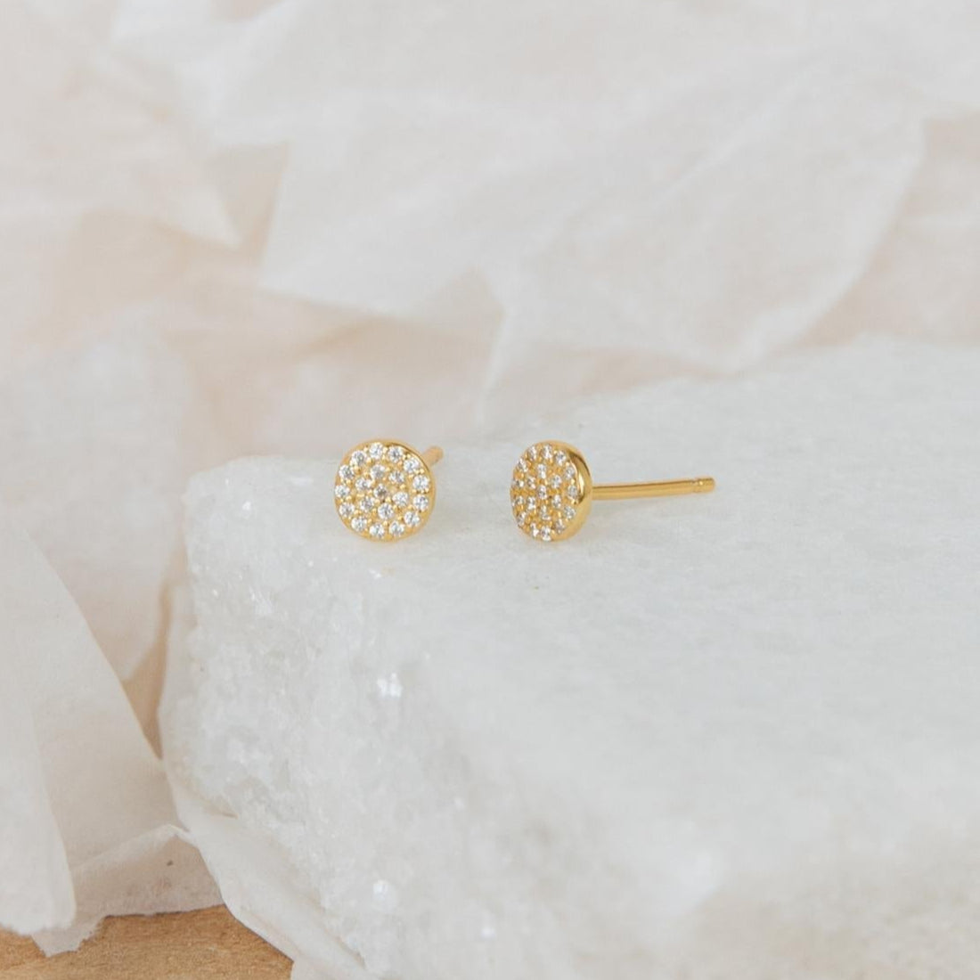 Pave Round Studs